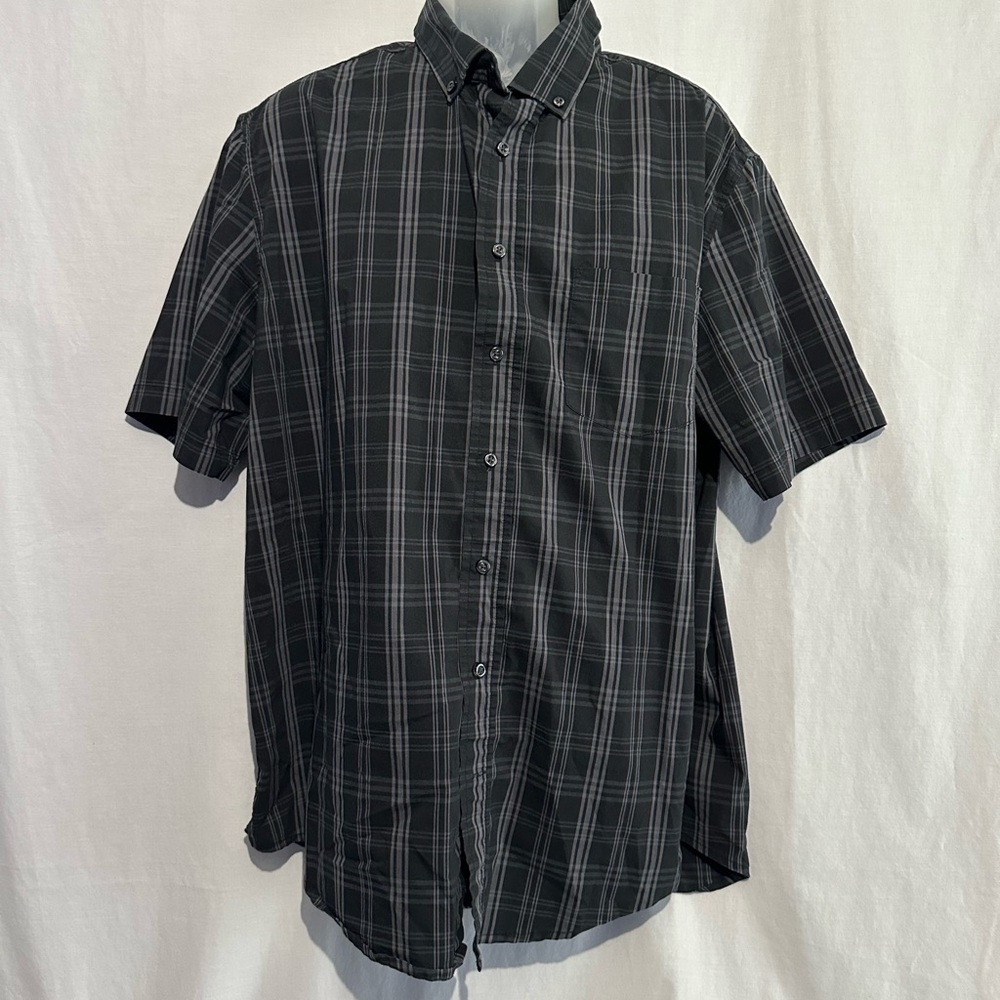 George Men’s Dark Plaid Button Down Shirt – 2XL - Picture 1 of 3